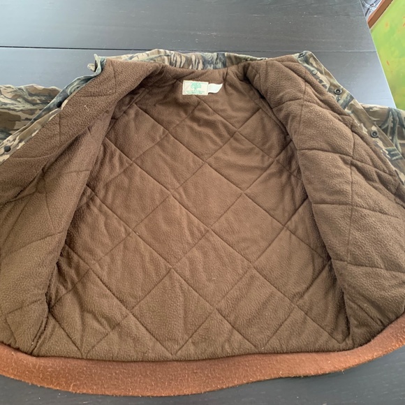 Vintage Mens Mossy Oak Camo Insulated Hunting Jacket Size Medium USA Made - Picture 5 of 10